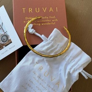 Jillian Harris x Truvai gold cuff bracelet